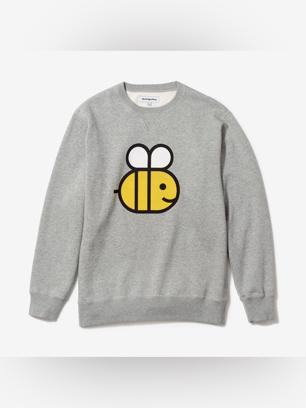 New York Times Big Bee Spelling Sweatshirt Games Crewneck Small Grey Logo
